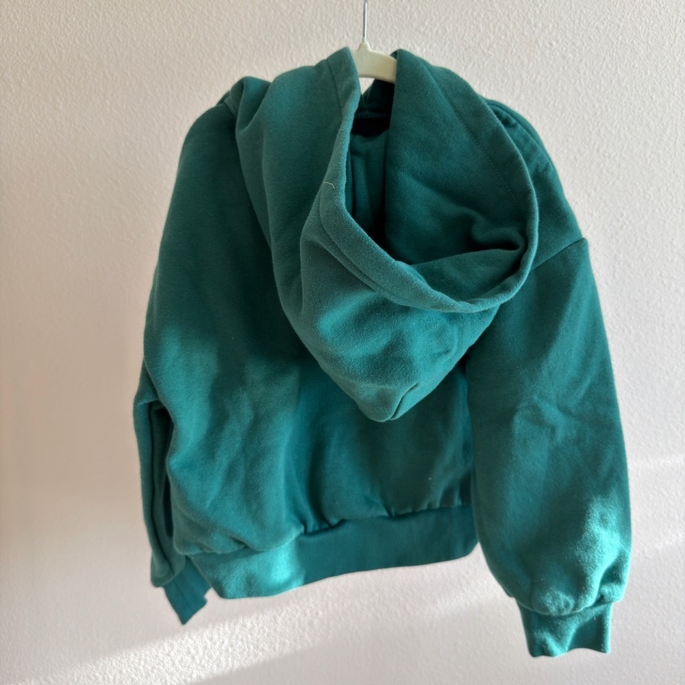 GAP Kids S 6-7 Green Athletic Dept Cropped Hoodie Sweatshirt - Picture 5 of 10